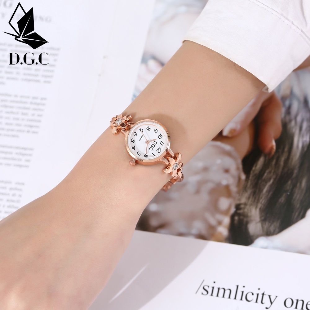 COD Jam Tangan Wanita Kasual Bulat Stainless Anti Karat Diamond - Kasual - Jam Tangan Fashion Korea W220