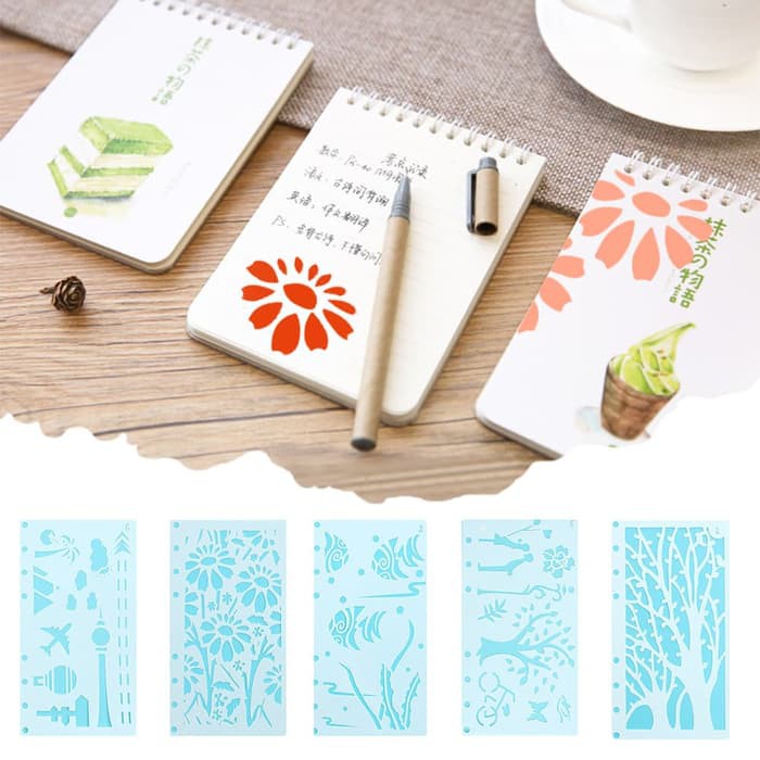 

Plastic Stencil - Album Stensil Dekorasi Scrapbooking #1-24