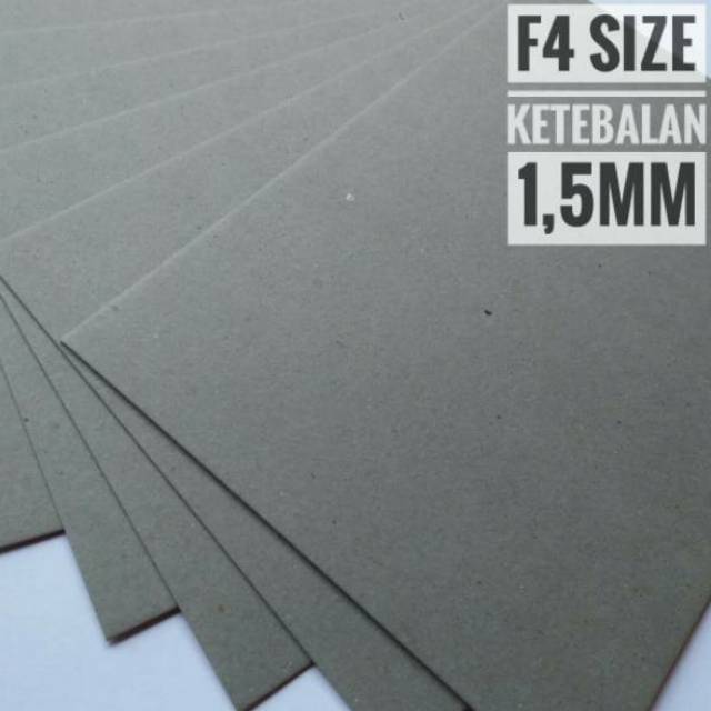 

( 10 Lembar ) Kertas Board No 40 / Karton 1.5 mm Uk F4 / 21.5 cm X 33 cm