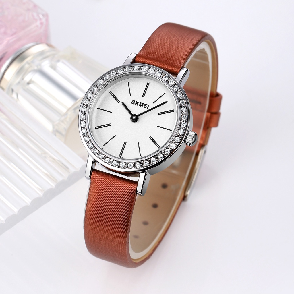 SKMEI 1969 Jam Tangan Wanita Analog Casual Quartz Tali Kulit WATCHKITE WKOS