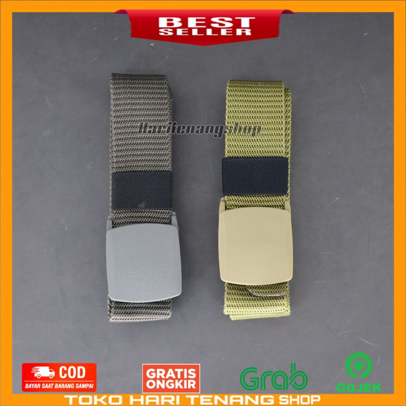 Ikat pinggang pria bahan Nylon kanvas kepala plastik anti metal detector/sabuk pria canvas Nylon/Gesper Tactical military import