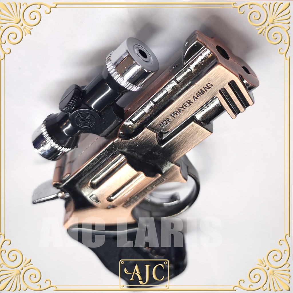 KOREK API PISTOL MINI LASER POLICE MINIATUR LIGHTER