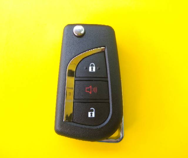 KUNCI REMOT TOYOTA INNOVA ALTIS CAMRY 3 TOMBOL MODEL LIPAT KODE TRANSMITTER REMOTE B42TA FLIP KEY