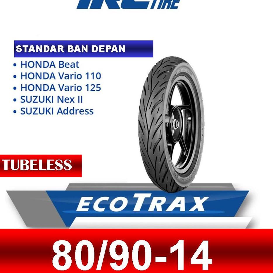 Ban Luar Tubles Depan IRC 80/90 Ring 14 Untuk Motor Matic honda baet/vario/ yamaha mio m3/mio fino 1
