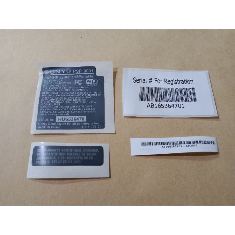 Barcode psp seri 3001 + barcode di dus