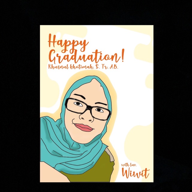 Gambar vector / vector wajah / kado wisuda/ kado ulang tahun