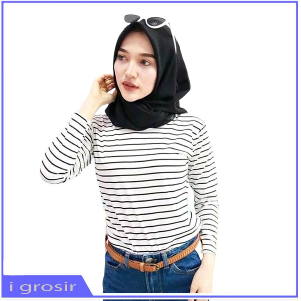 KAOS SALUR LENGAN PANJANG WANITA KAOS PANJANG WANITA FIT TO L KAOS PALING MURAH DI BANDUNG ORI