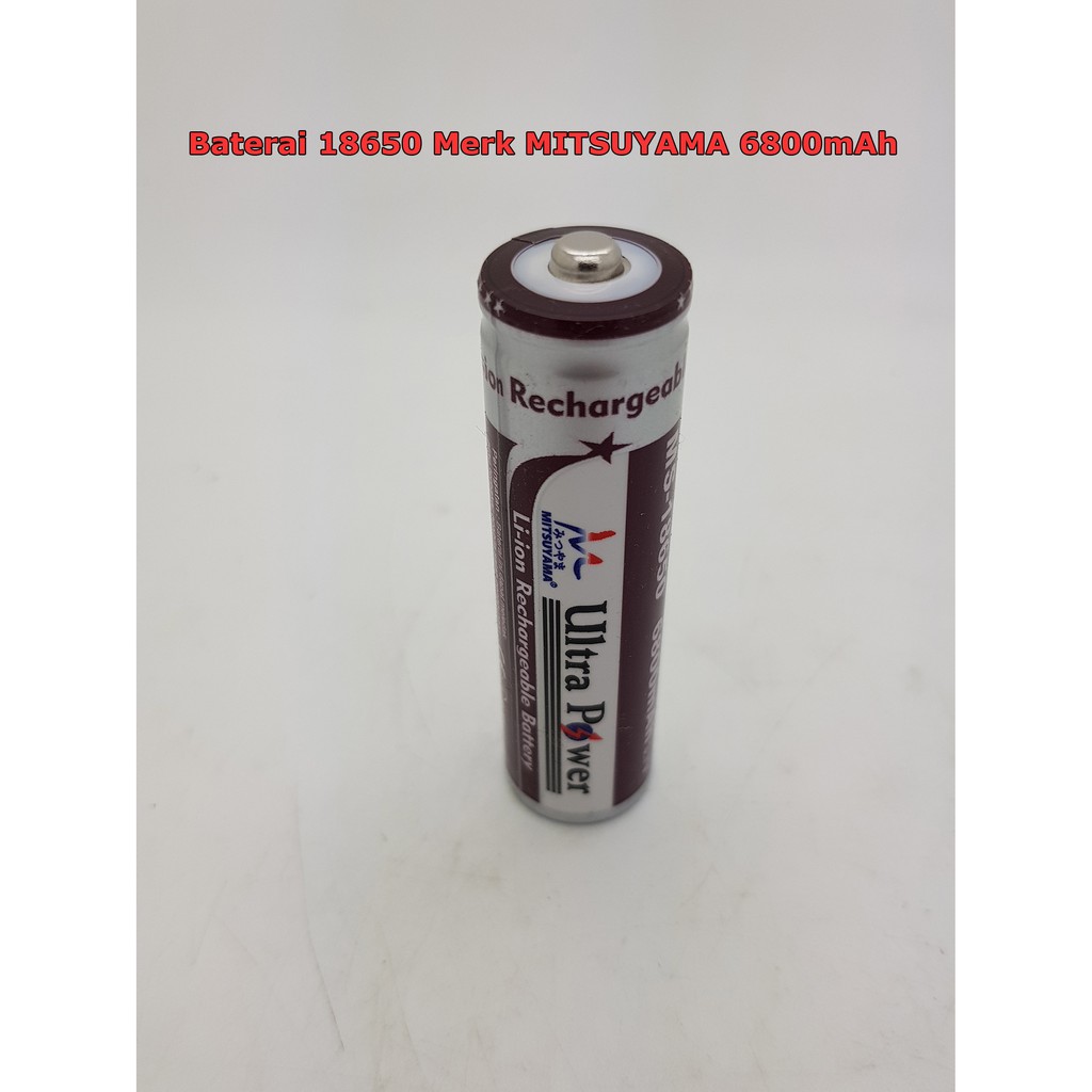 Baterai MITSUYAMA coklat 18650 6800mAh 3.7v / Batre / Batere / Battery