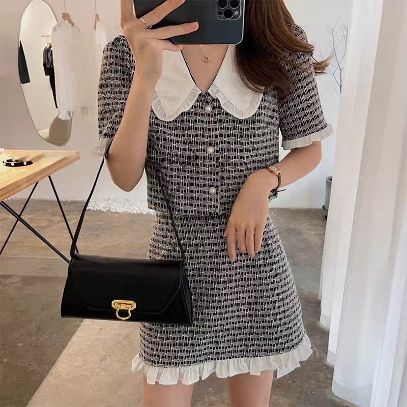 ONE SET DRESS MINI SKIRT IMPORT WANITA MX522