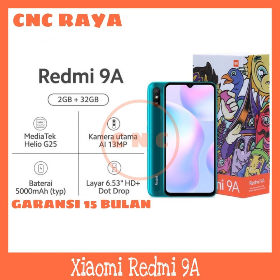 Xiaomi Redmi 9A (TAM) Garansi Resmi T A M / Handphone Xiomi Mi9A Redmi9a 9 | HP Android Os