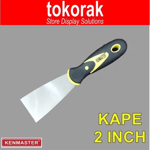 KENMASTER KAPE 2 INCH STAINLESS GAGANG KARET - SCRAP PUTTY KNIFE