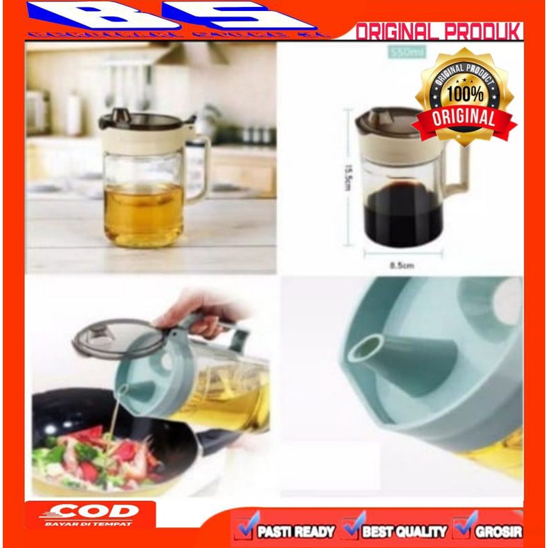 [BS] BOTOL TEMPAT MINYAK OILPOT KACA 580ML 580 ML 0.5L