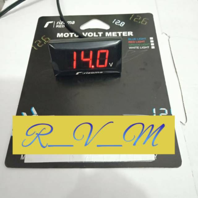 VOLT METER RIZOMA - VOLT METER AKI - PENGUKUR DAYA AKI - VOLT METER 12 VOLT