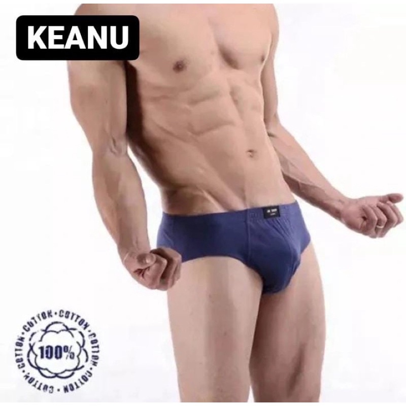 3 PCS KEANU MEN | Celana Dalam Pria Briefs KATUN TEBAL PRODUK LOKAL INDONESIA Guda lokal By KEANU