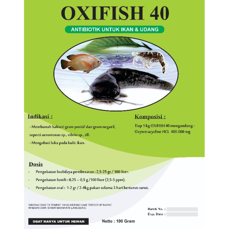 Jual Oxifish Antibiotik Ikan Dan Udang 100 Gram Shopee Indonesia