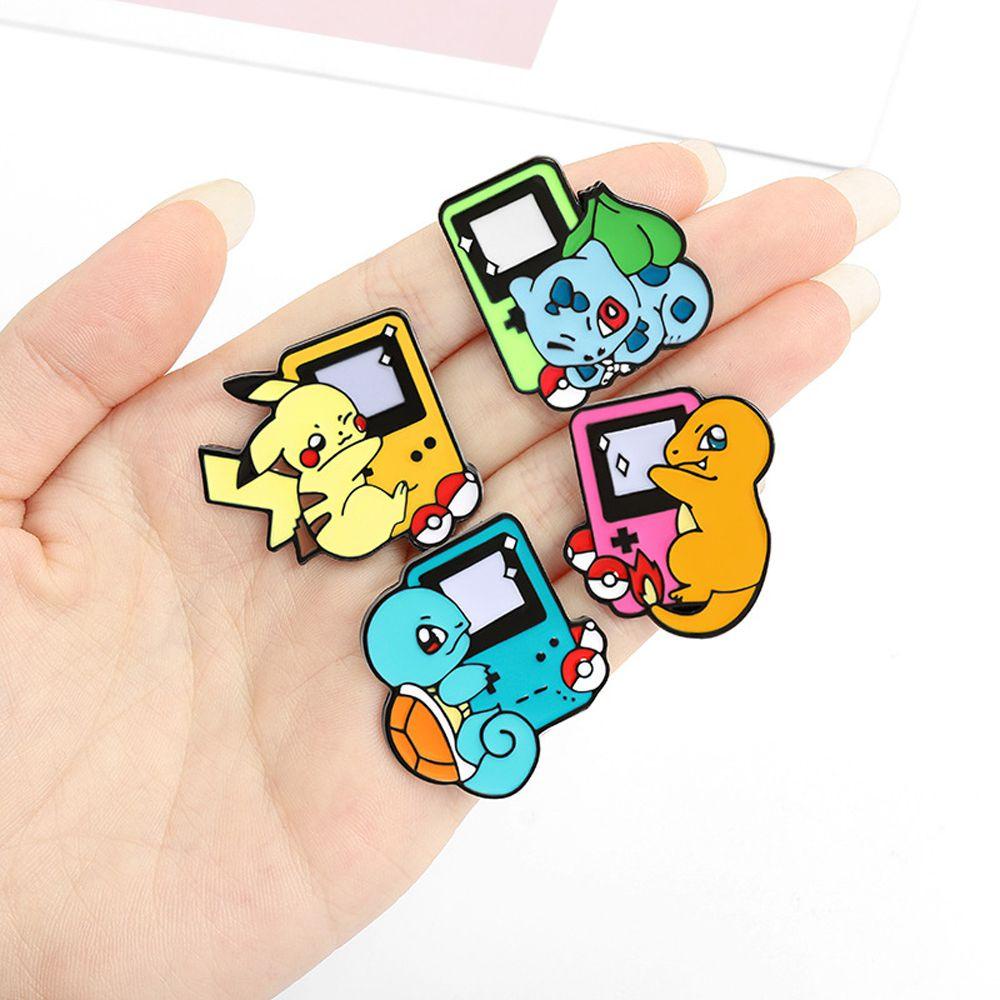 [Elegan] Game Console Bros Wanita Bros Ransel Lencana Cosplay Lencana Anime Bros Kerah Pin Pokemon Badge