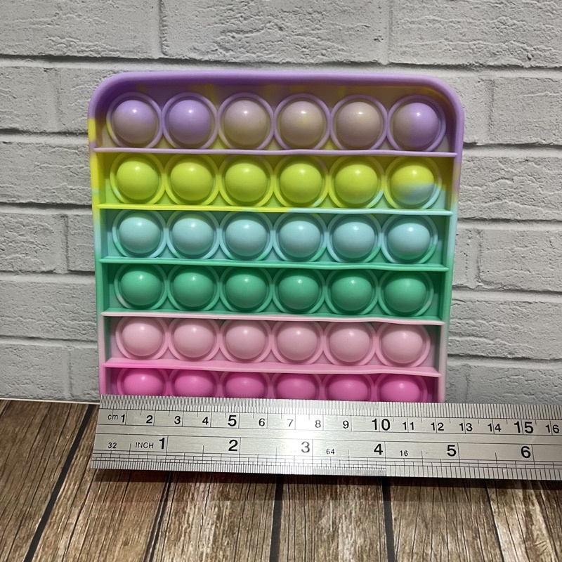 Figdet Push bubble pop it Toy mainan anak tiktok free kelereng / gundu-Kotak