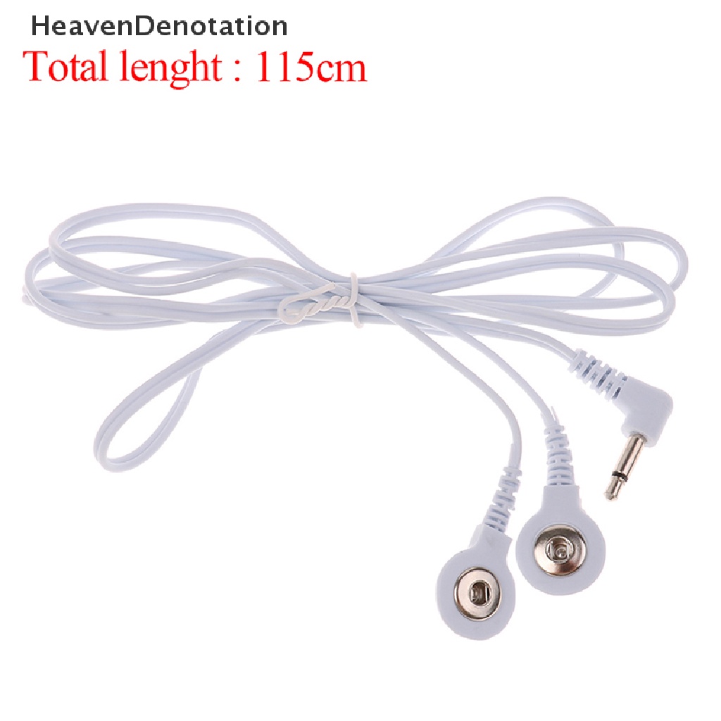 [HeavenDenotation] Electrode Lead Wires Jack Dc Head 3.5Mm Snap Replacement Tens Unit Cables 2-way