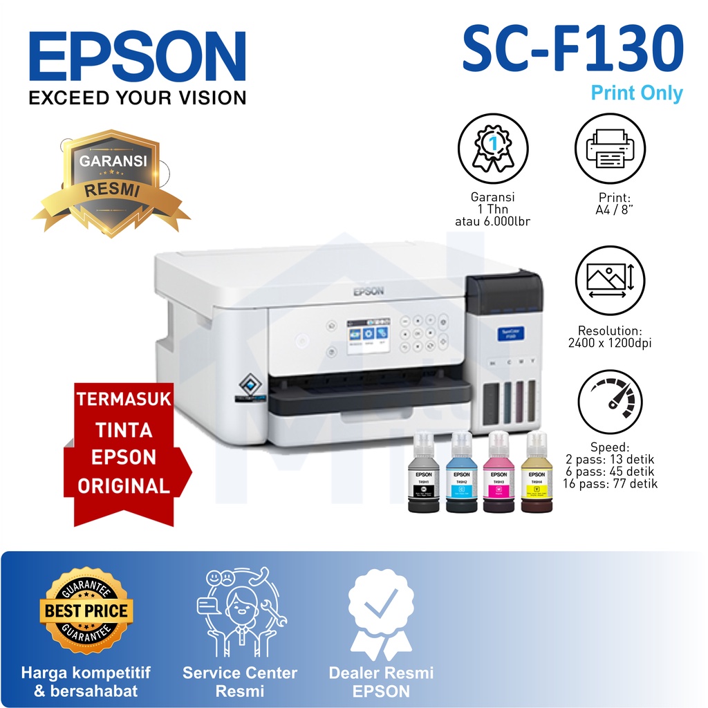 PRINTER SURECOLOR SC-F130 EPSON SURECOLOR F130 SUBLIMATION PRINTER A4