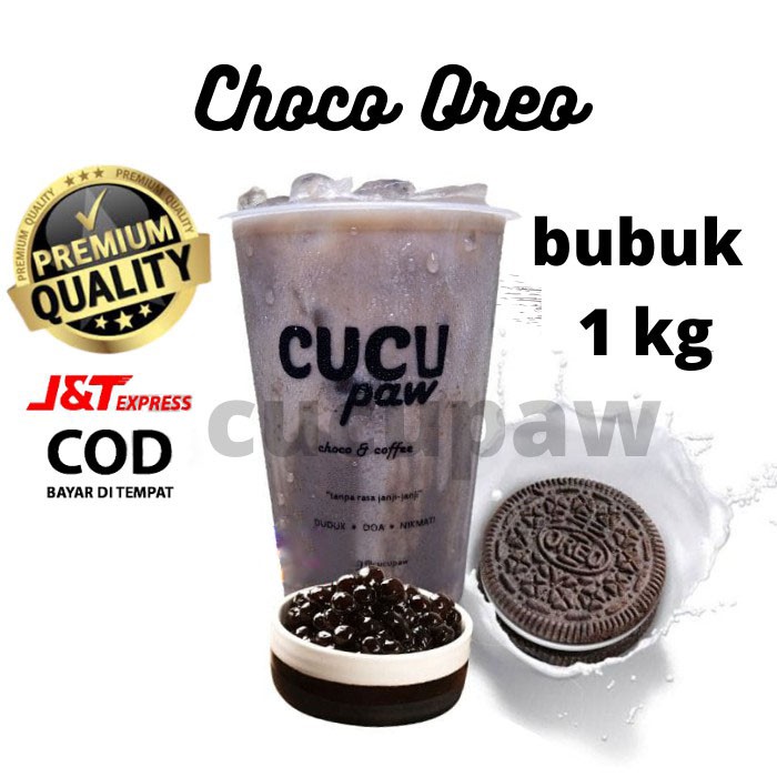 

BUBUK SERBUK MINUMAN PREMIUM KEKINIAN RASA CHOCO OREO BUBBLE DRINK POWDER 1kg