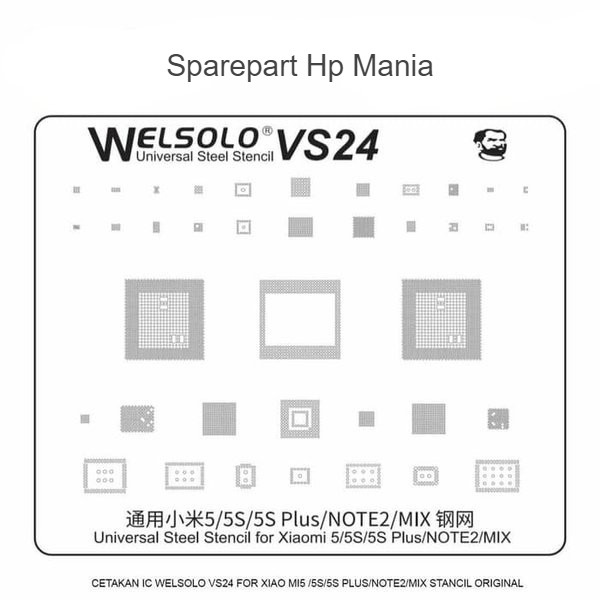 Cetakan Ic Welsolo VS24 For Xiaomi MI5/5S/5S Plus/Note2/Mix Stancil ORI