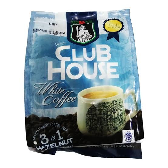 

Shake Club House 3 in 1 White Coffee/ Kopi merk Club House - Hazelnut