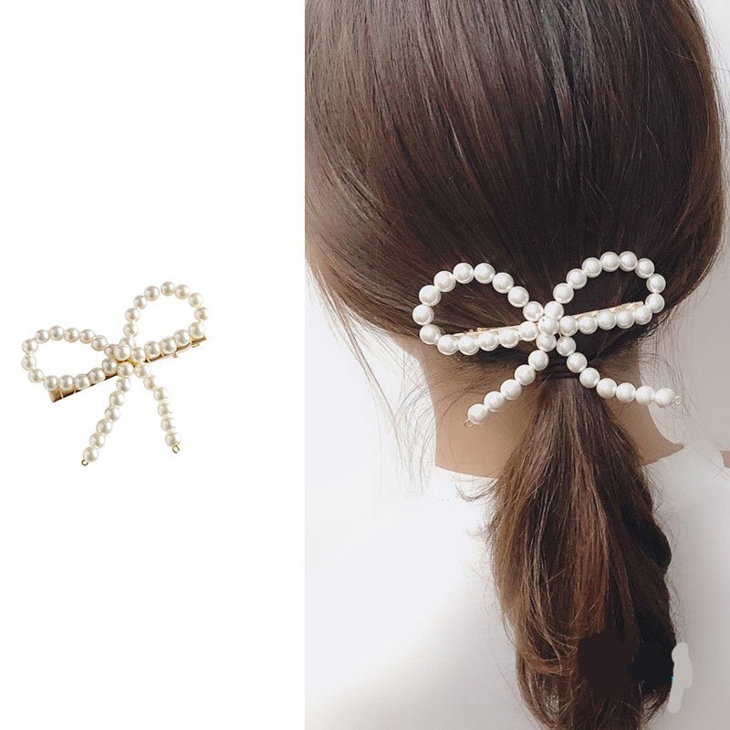 Jepit Rambut Model Mutiara Gaya Korea untuk Wanita Cute Hair Clip