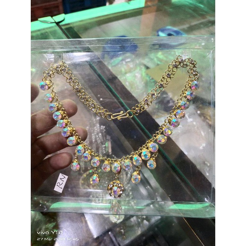 aksesoris fashion kalung etnik kalung Tretes Kalung Nagita kualitas premium full batu