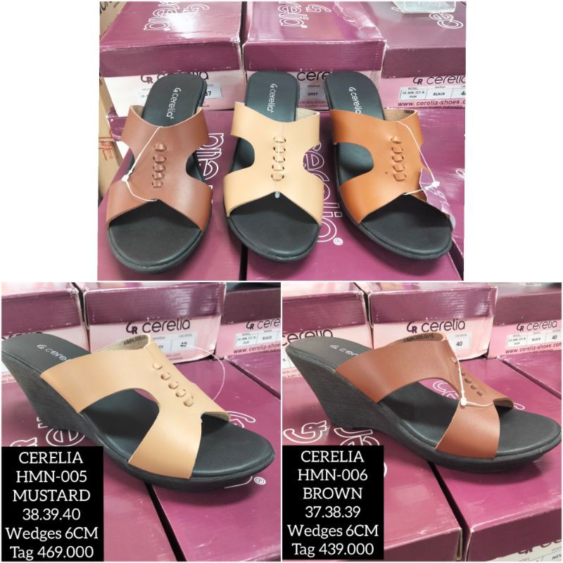 SANDAL WEDGES WANITA ORIGINAL CERELIA 005