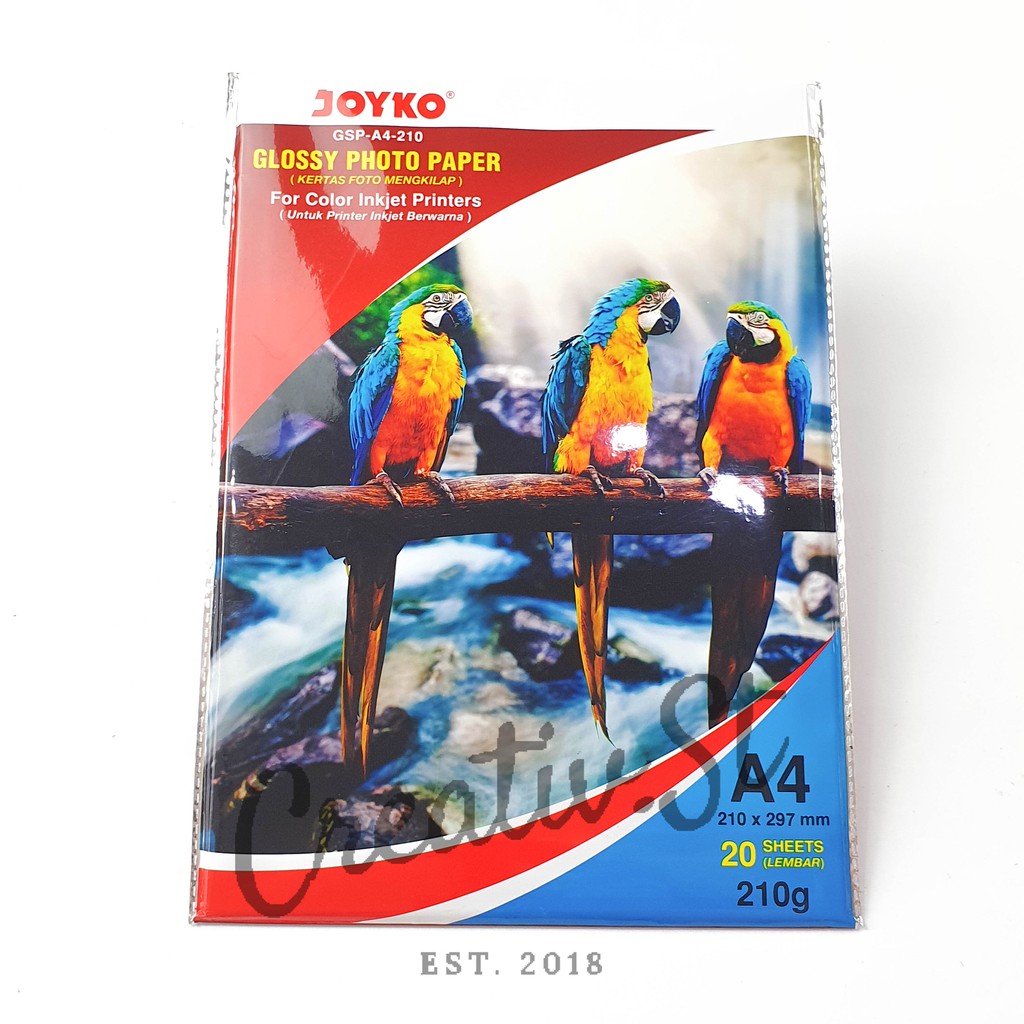 Jual Kertas Foto Photo Joyko Glossy Paper A4 210 Gsm Shopee Indonesia