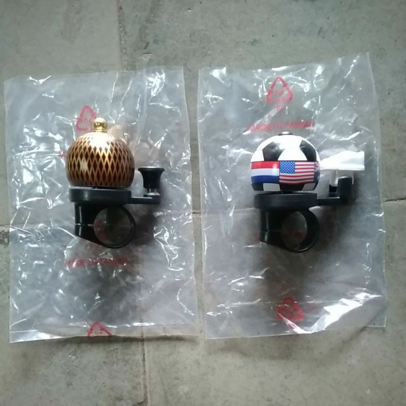 Bel sepeda kubah emas dan bola asli taiwan