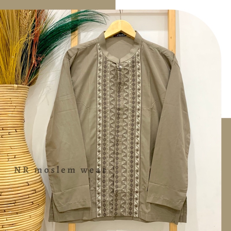 BAJU KOKO KATUN DEWASA LENGAN PANJANG ,( EL 25 )