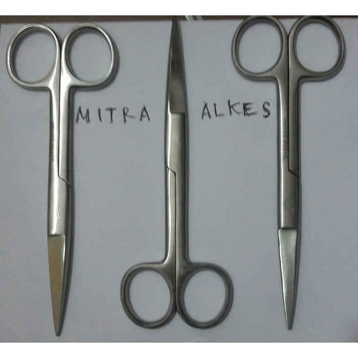 Gunting Operasi Tajam Tajam Lurus 18cm. Operating Scissors Straight S/S Str 18 cm.  GT TATA STR 18.