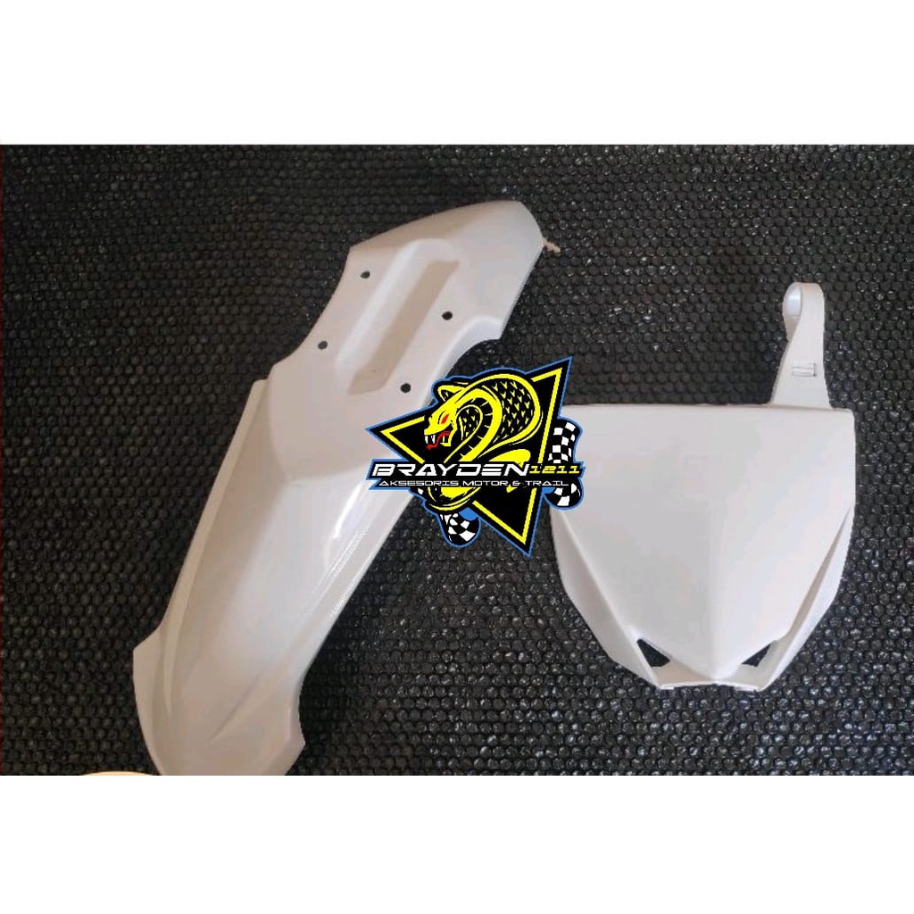 PAKET SPAKBOR DEPAN DAN PAPAN NOMOR YZ85 NEW - SPAKBOR TRAIL SUPERMOTO KLX CRF GTX YZ 85 2015 2016