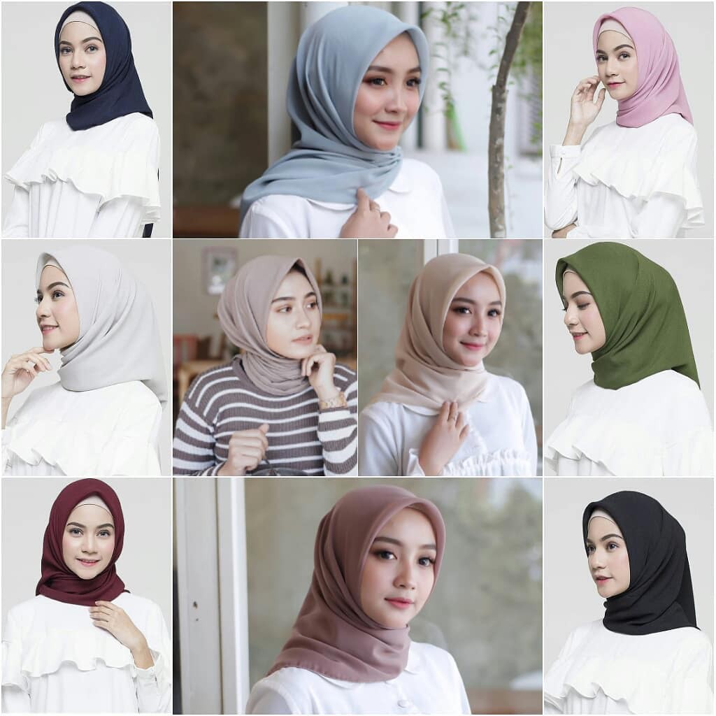 Jilbab Bella Square Kerudung Segiempat Shopee Indonesia