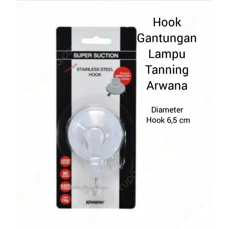 HOOK GANTUNGAN HISAP STAINLESS STEEL KRISBOW / SUPER SUCTION HOOK LAMPU TANNING TANING ARWANA