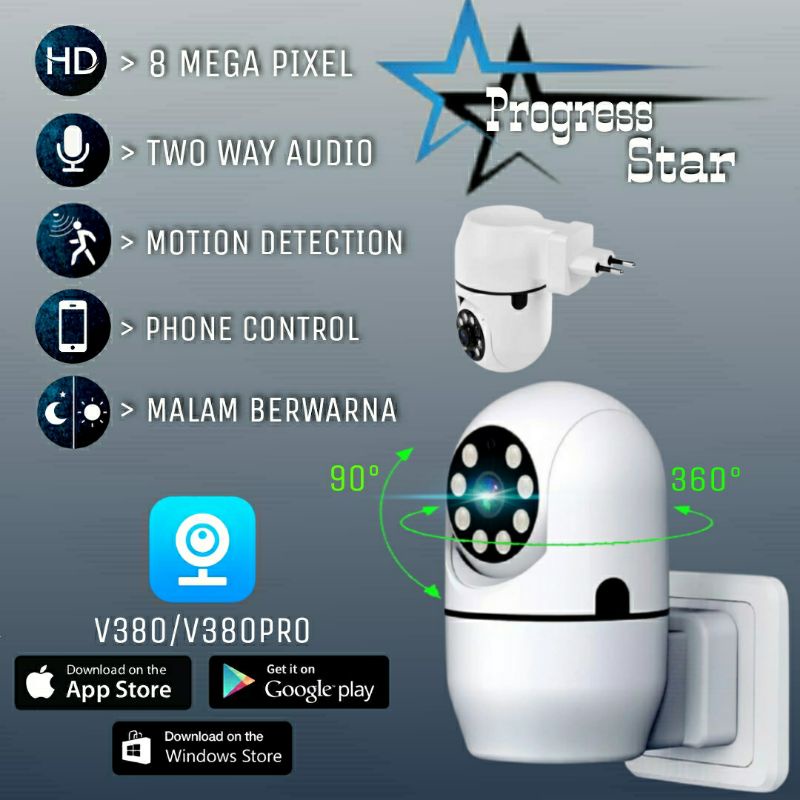 New Ip Camera Cctv Wifi Mini Kamera Full HD 8MP 1080P V380 Wireless