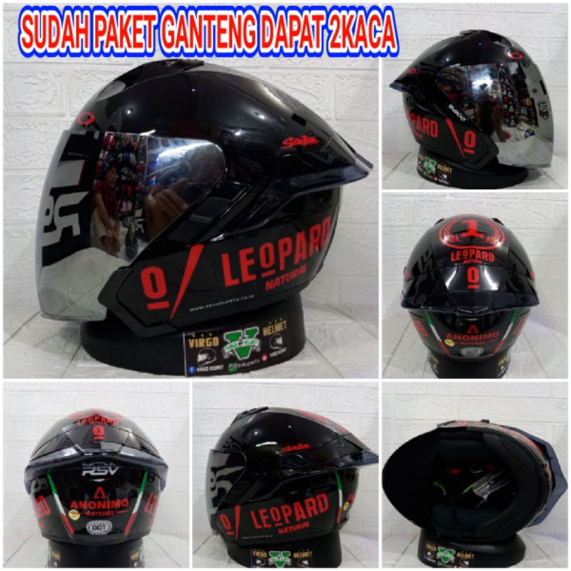 RSV SV300 BLACK GLOSSY PAKET GANTENG (STIKER LEOPARD) ORIGINAL SNI