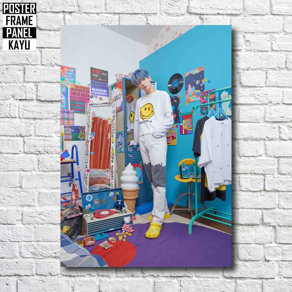 Poster TXT Soobin Blue Hour Concept Photo R Frame Kayu Solid A4 SBN008