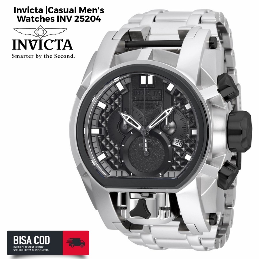 New Jam Tangan Pria Merk Invicta Bold JepanG Type : 2682 Free Box Kayu Jam Tangan Pria Branded Bayar