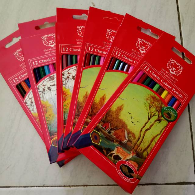 

Colour pencil / pensil warna murah 12 warna panjang