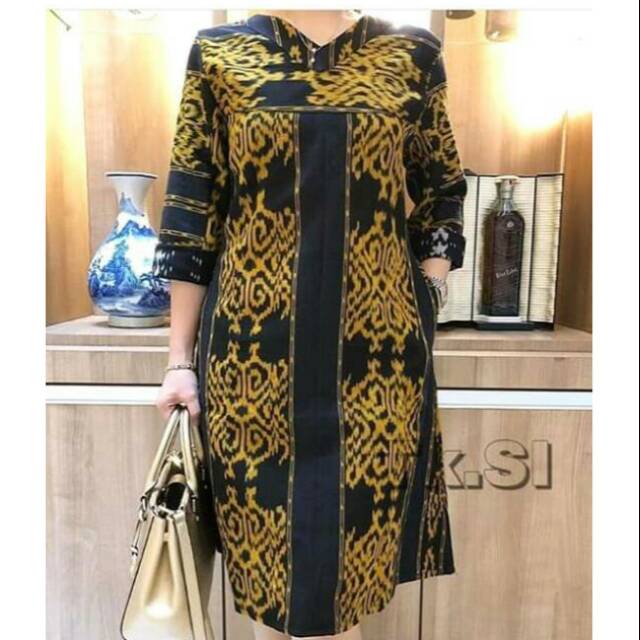 Maxi dress etnic tenun jepara asli motif toraja sumba bali batik murah