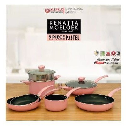 SUPRA Panci Set Supra 9 Pcs Pastel Renatta Moeloek