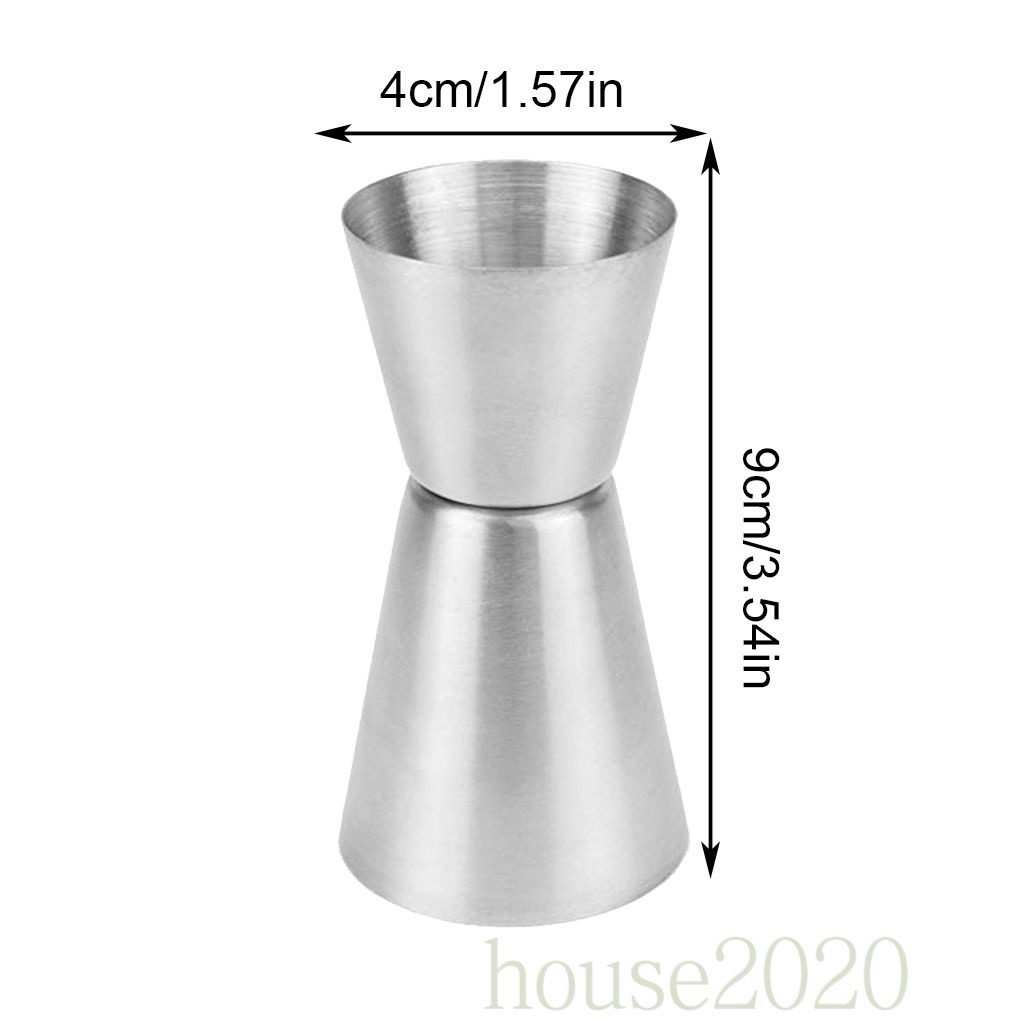 [house2020]Measure Jigger 25/50ml Stainless Steel Bar Measure Cup Dual Head Bar Drink Shaker Supplies