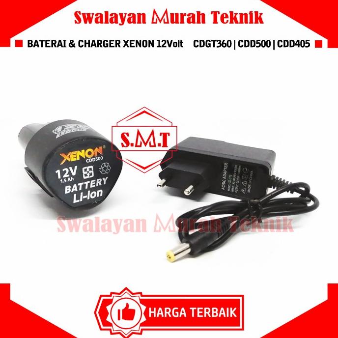 ;&;&;&;&] Paket Baterai Charger Xenon 12Volt CDD500/505 CDGT360/HDT CDD405