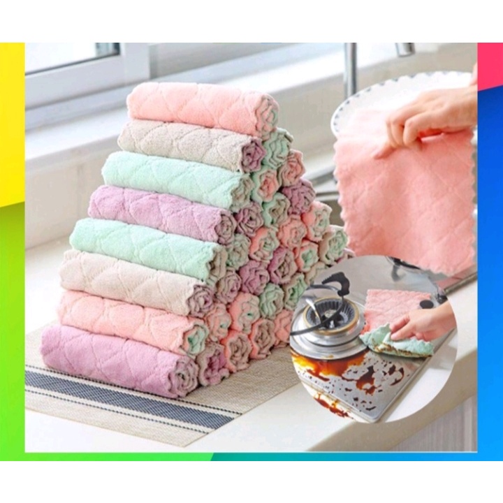 (RS)KAIN LAP MICROFIBER ISI 5 PCS KAIN LAP MICRO KAIN LAP KOMPOR