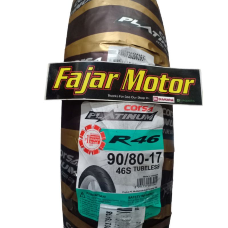 BAN LUAR CORSA  90/80-17 TUBELESS R46 R26