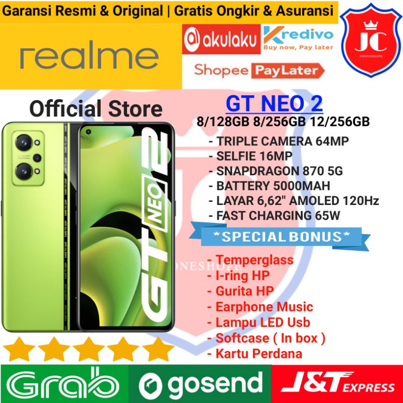 REALME GT NEO 2 RAM 12/256GB 8/256GB 8/128GB GARANSI RESMI - BONUS