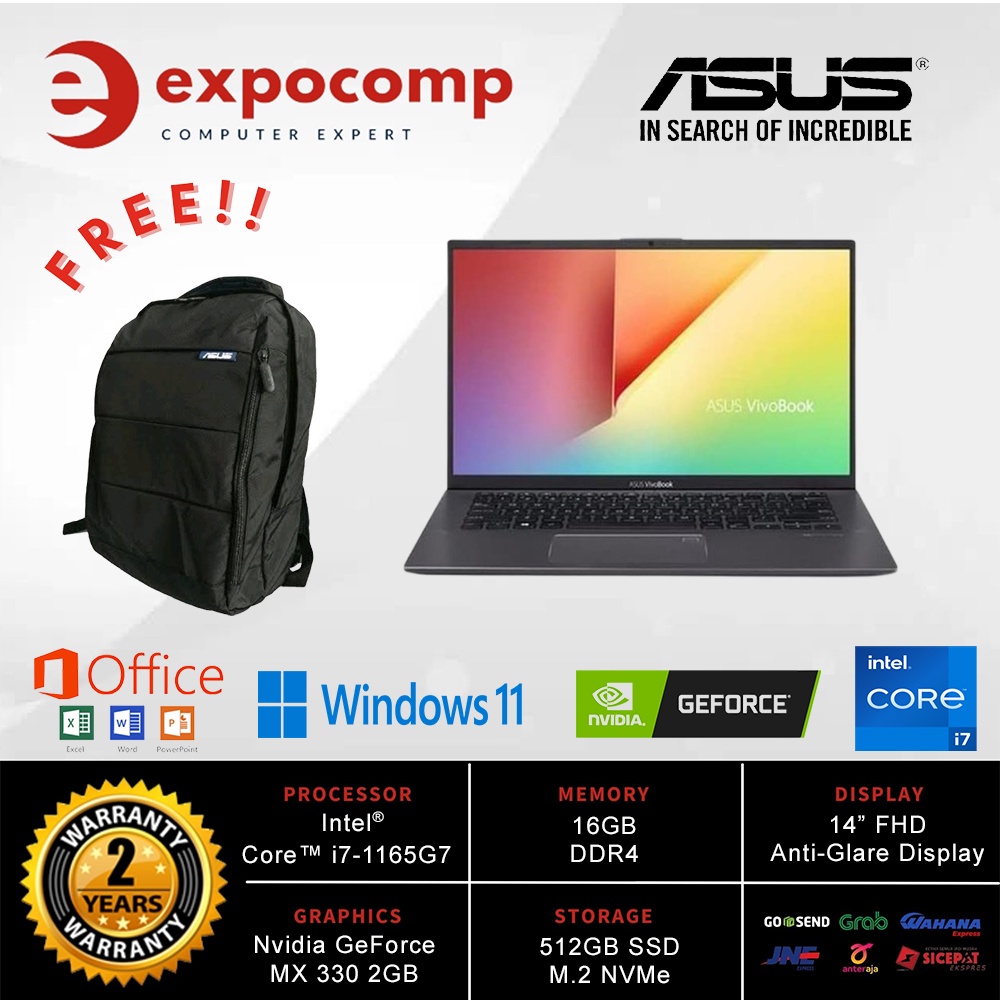 ASUS VIVOBOOK 14 A413EP-FHD751 BLACK CORE i7-1165G7