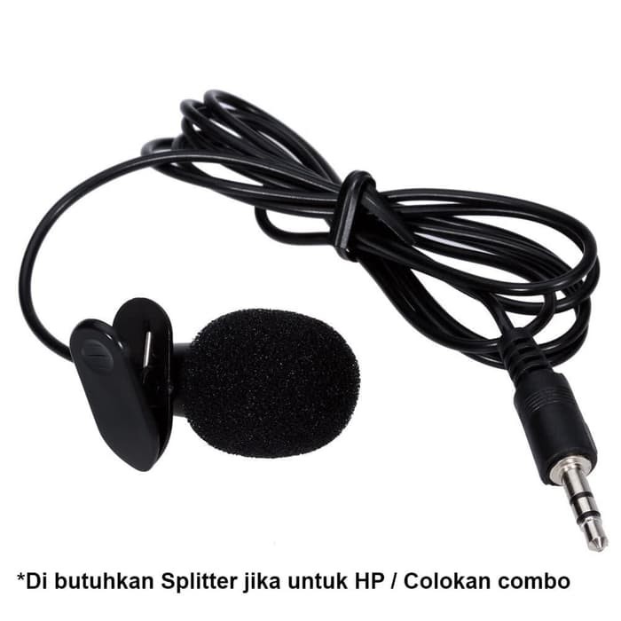 Mikrofon Microphone Mini Studio Speech  3.5mm dgn Clip for HP /Laptop /Tablet